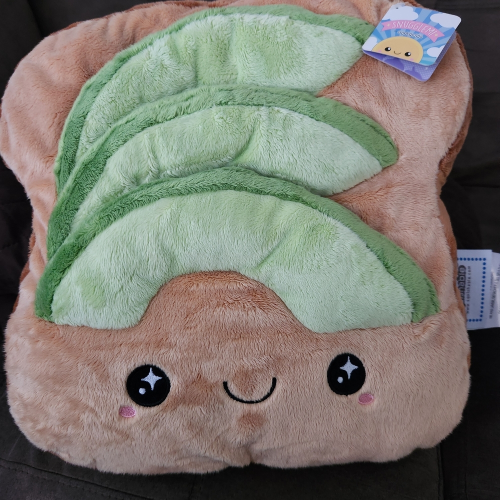 Cute Avocado Toast Plush Pillow